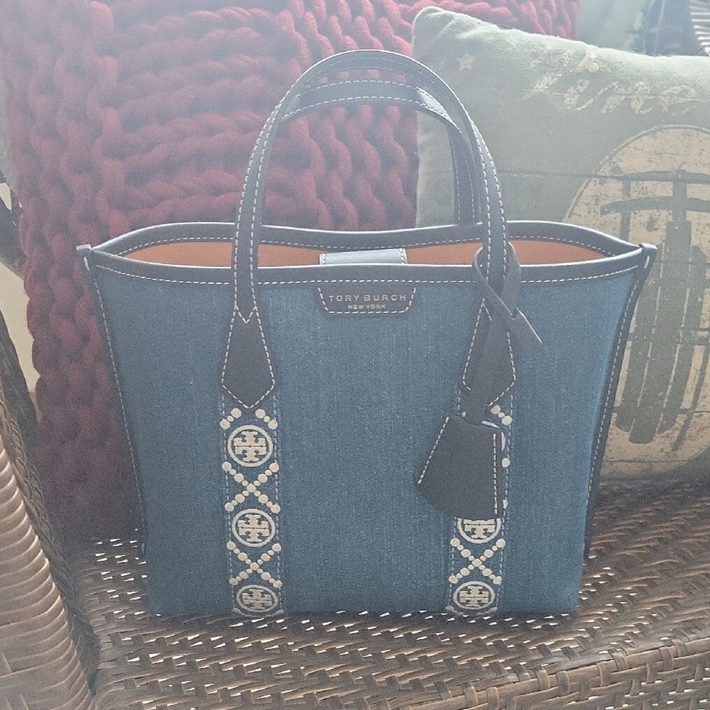 Tory Burch Denim and Navy Crossbody Bag - Picture 16 of 16